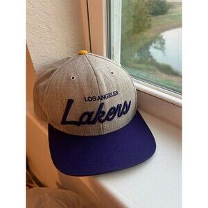 Los Angeles Lakers Mitchel & Ness Hardwood Classics Script Snapback Hat